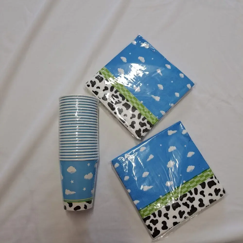 122 Pcs‎ Sky Clouds Birthday Party Cow